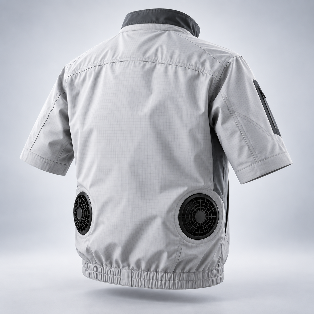 Silver half-sleeve Space Jacket, back
